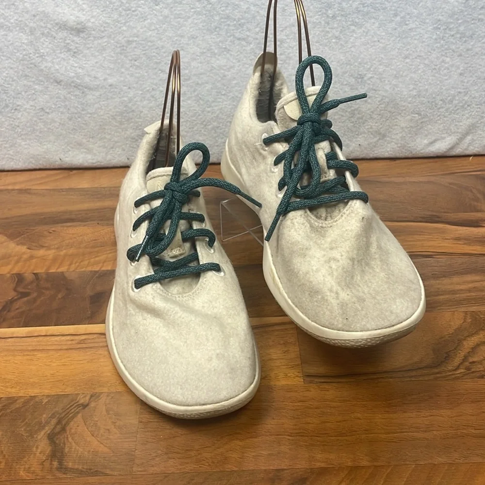 allbirdsThe Wool runners tennis shoes sneakers teal laces M9 EU 41-42 natural